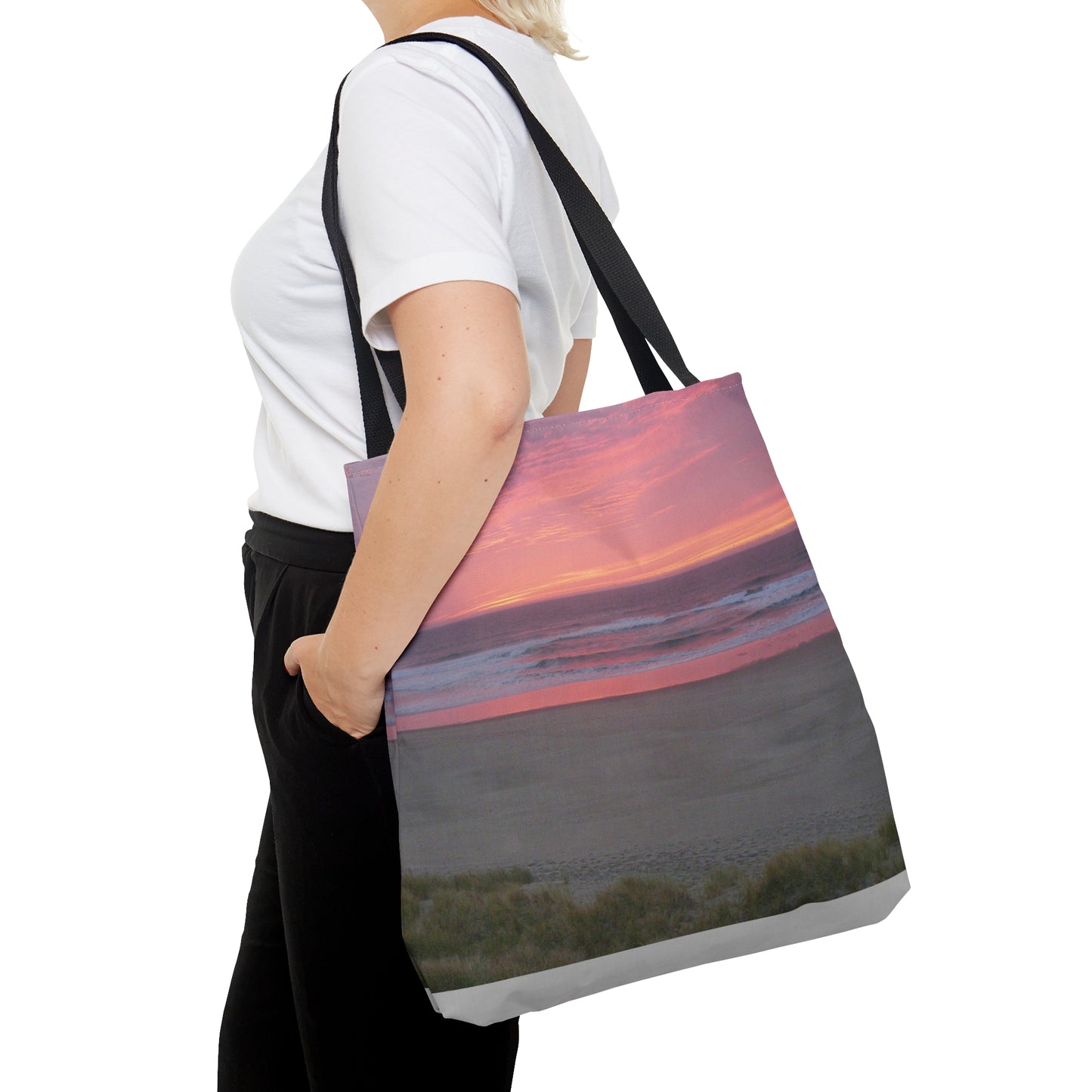 Pink Ocean Sunset Tote Bag