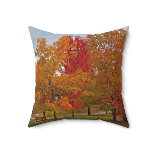 Autumn Serenity Spun Polyester Square Pillow