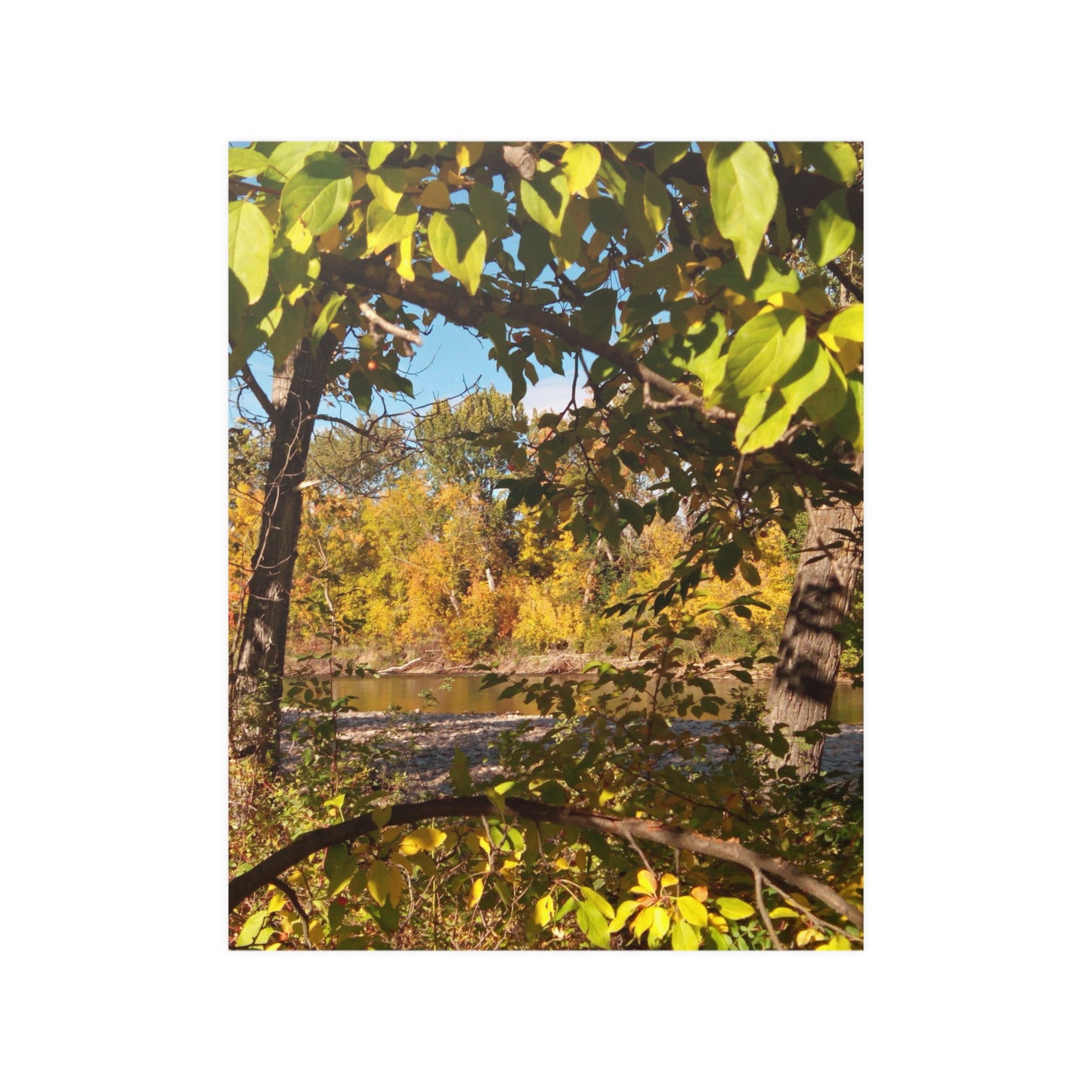 Autumn Window Satin Posters