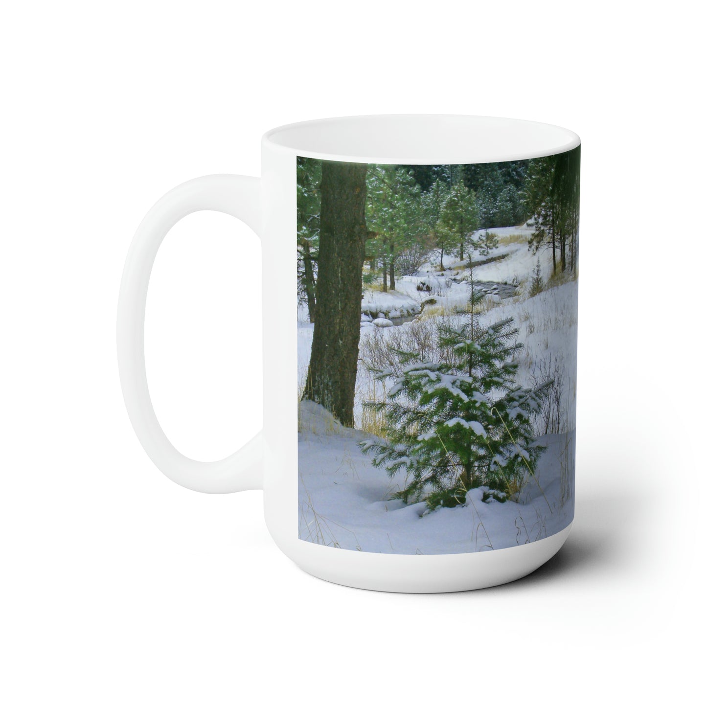 Christmas Tree Creek Ceramic Mug 15oz