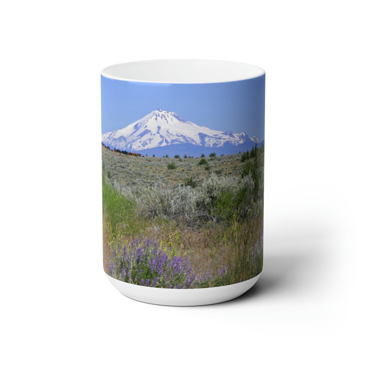 Lupine & Sage Mountain Ceramic Mug 15oz