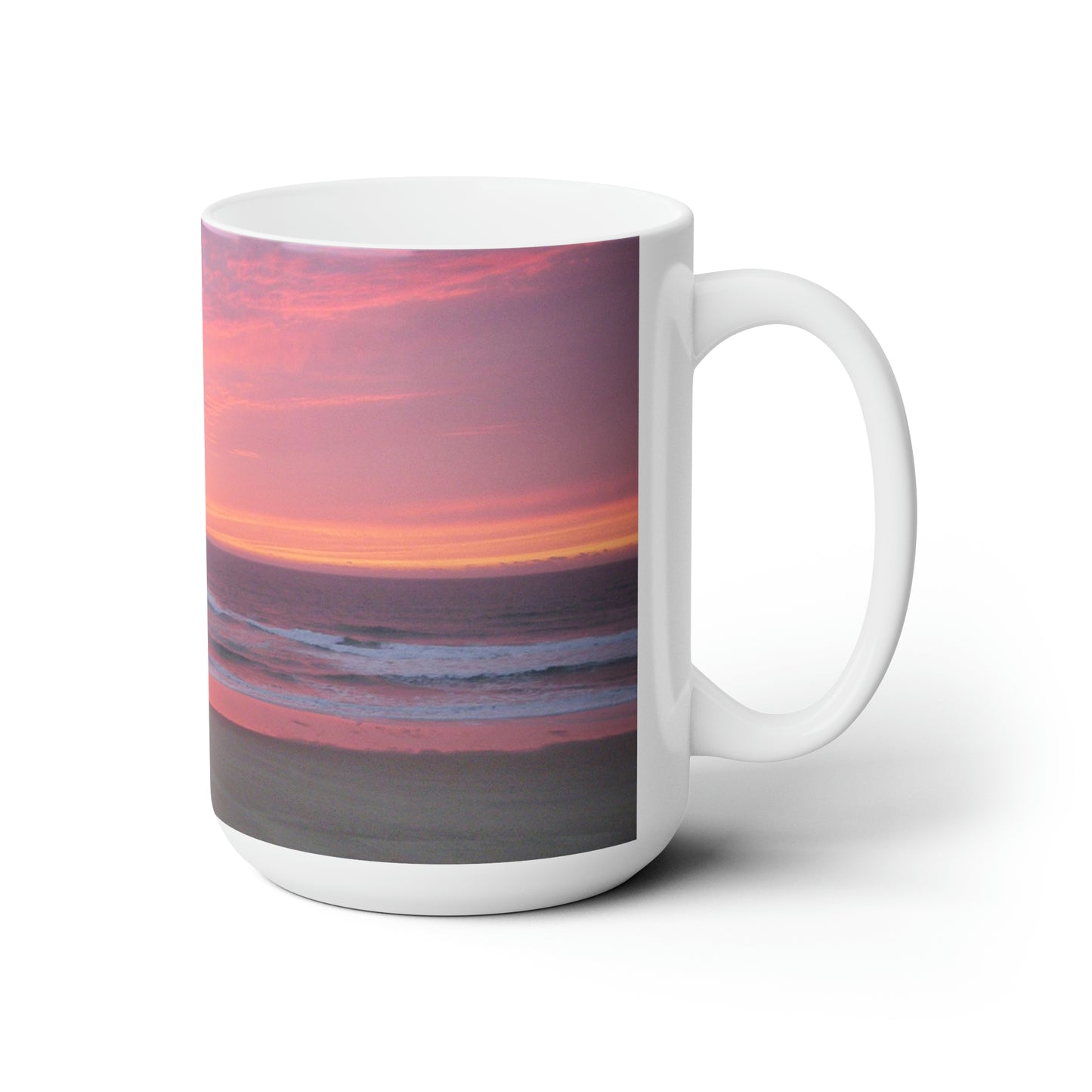 Pink Ocean Sunset Ceramic Mug 15oz