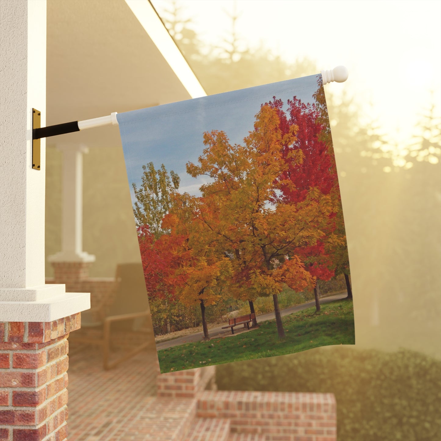 Autumn Serenity Garden & House Banner