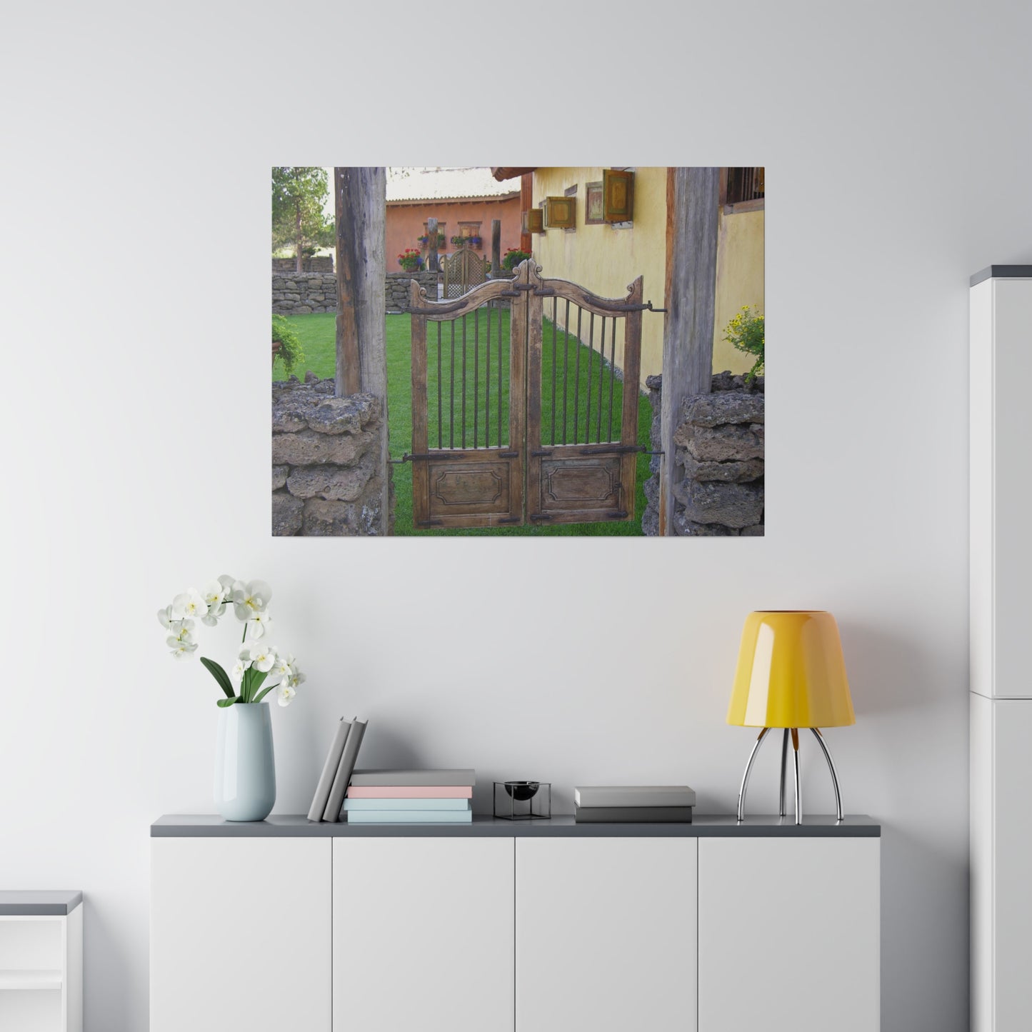 Western Spanish Gates Matte Canvas