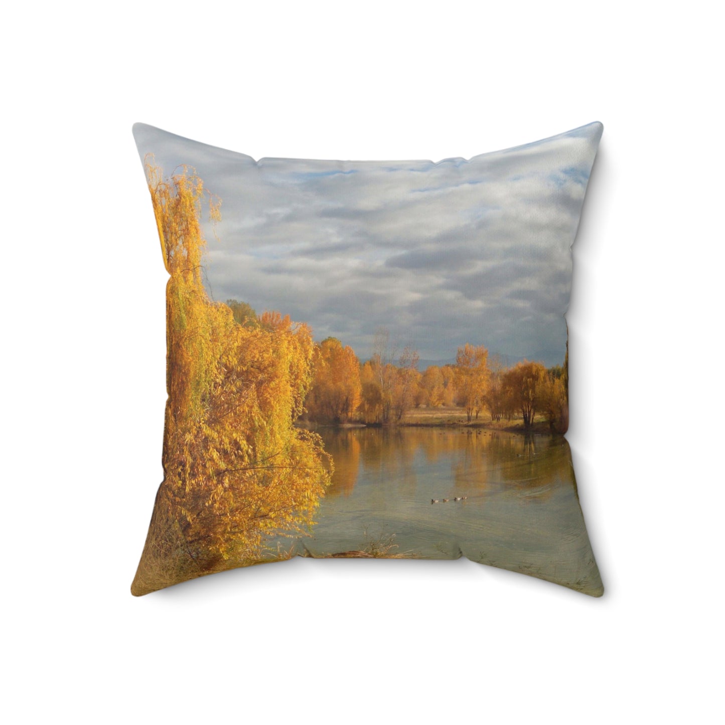 Autumn Peace Spun Polyester Square Pillow