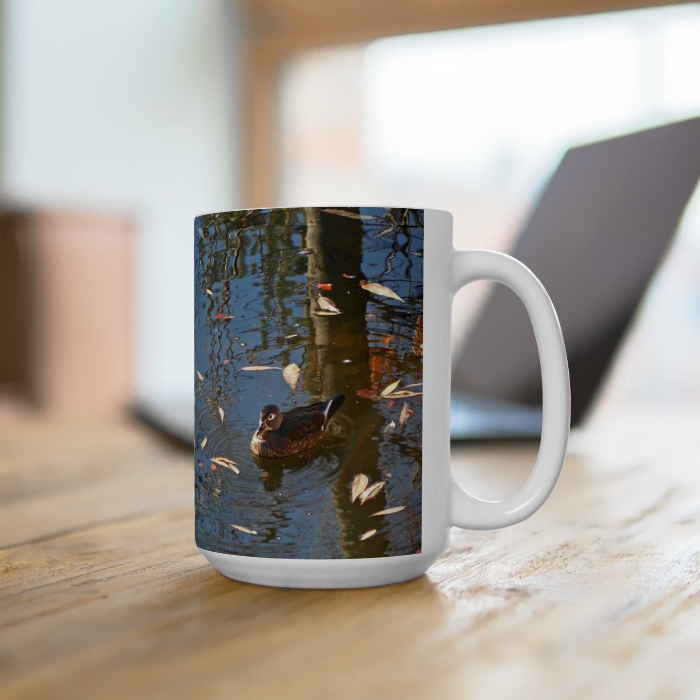 Autumn Wood Duck Ceramic Mug 15oz