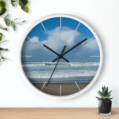 Blue Sky Beach Wall Clock