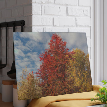 Autumn Sky Glass Cutting Board Hand Wash