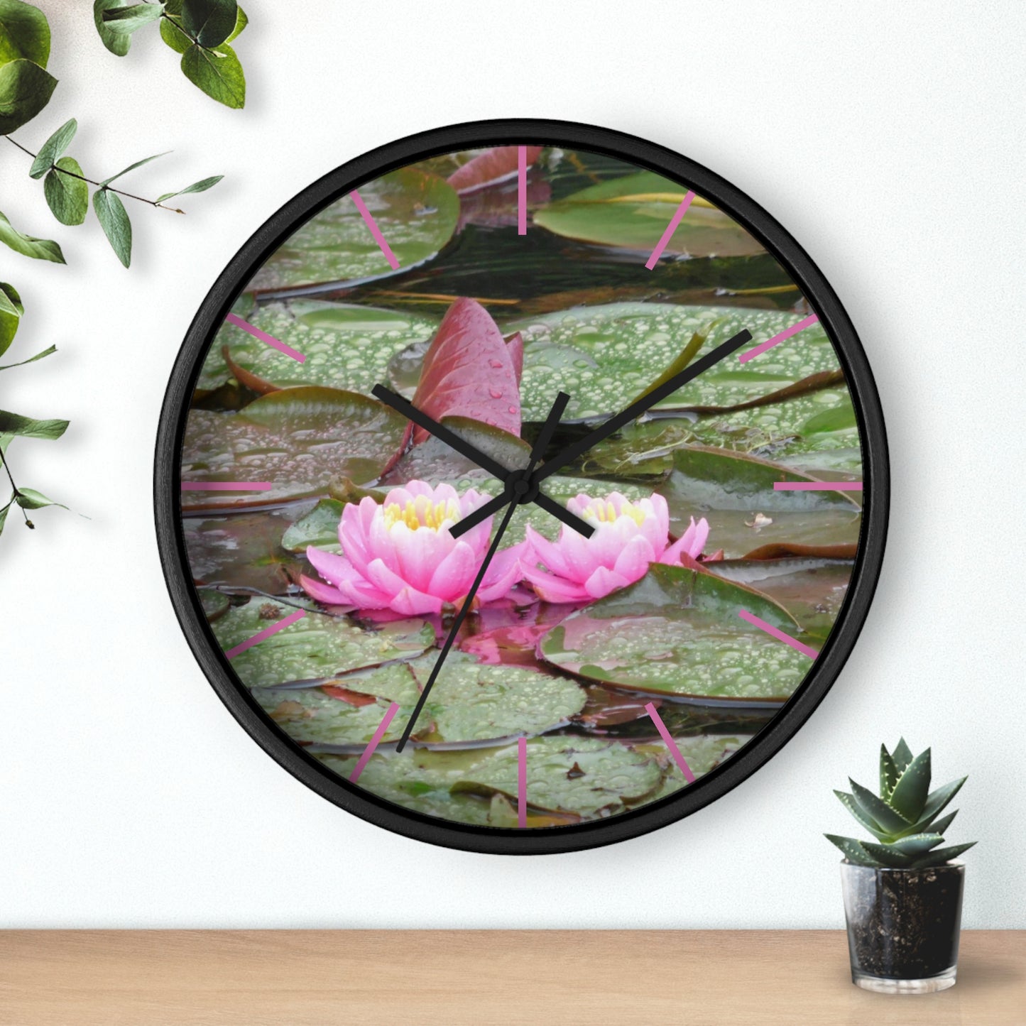 Water Lilies Wall Clock