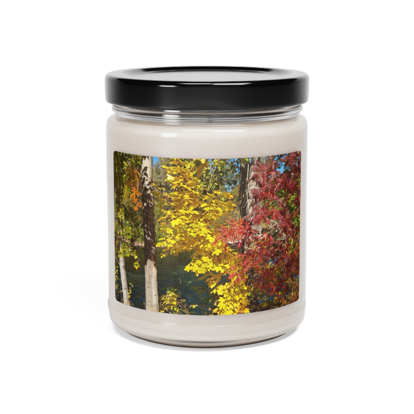 River & Autumn Leaves Scented Soy Candle, 9oz