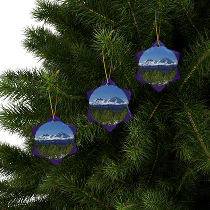 Winter Two Sisters Ceramic Ornaments