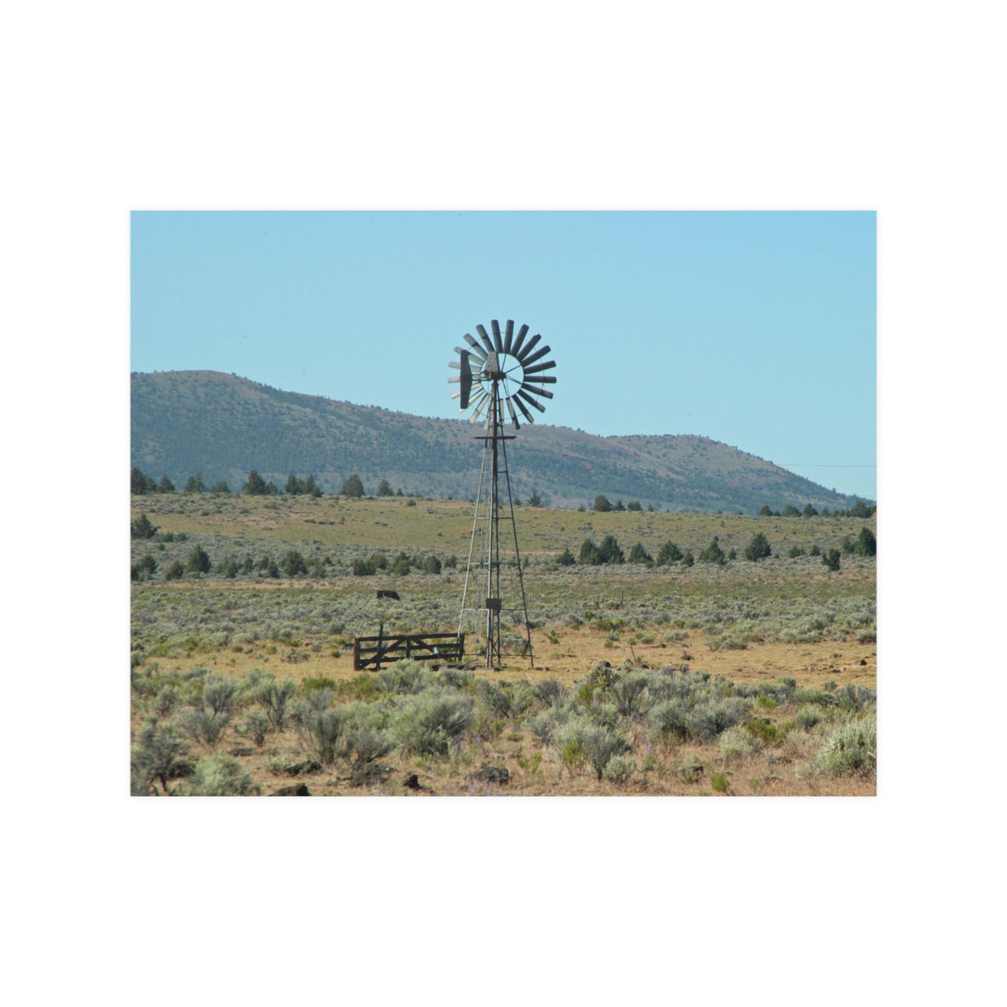 High Desert Windmill Satin Posters