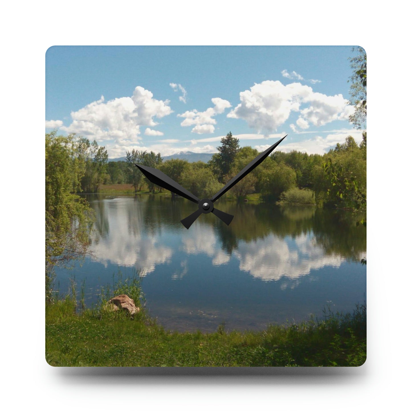 Peaceful Pond Acrylic Wall Clock
