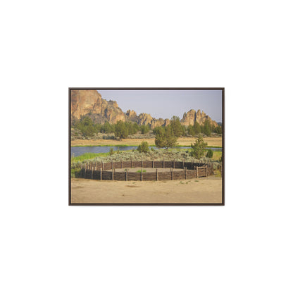 Scenic Round Pen Gallery Canvas Wraps Framed