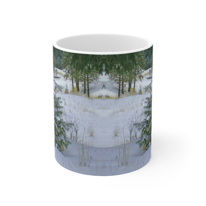 Christmas Tree Creek Ceramic Mug 11oz