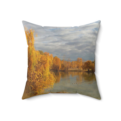 Autumn Peace Spun Polyester Square Pillow