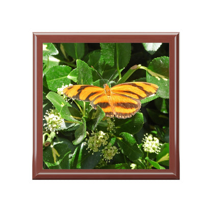 Golden Butterfly Jewelry Box ~ 7.24"