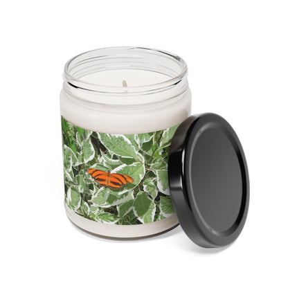 Leaves & Butterfly Scented Soy Candle, 9oz