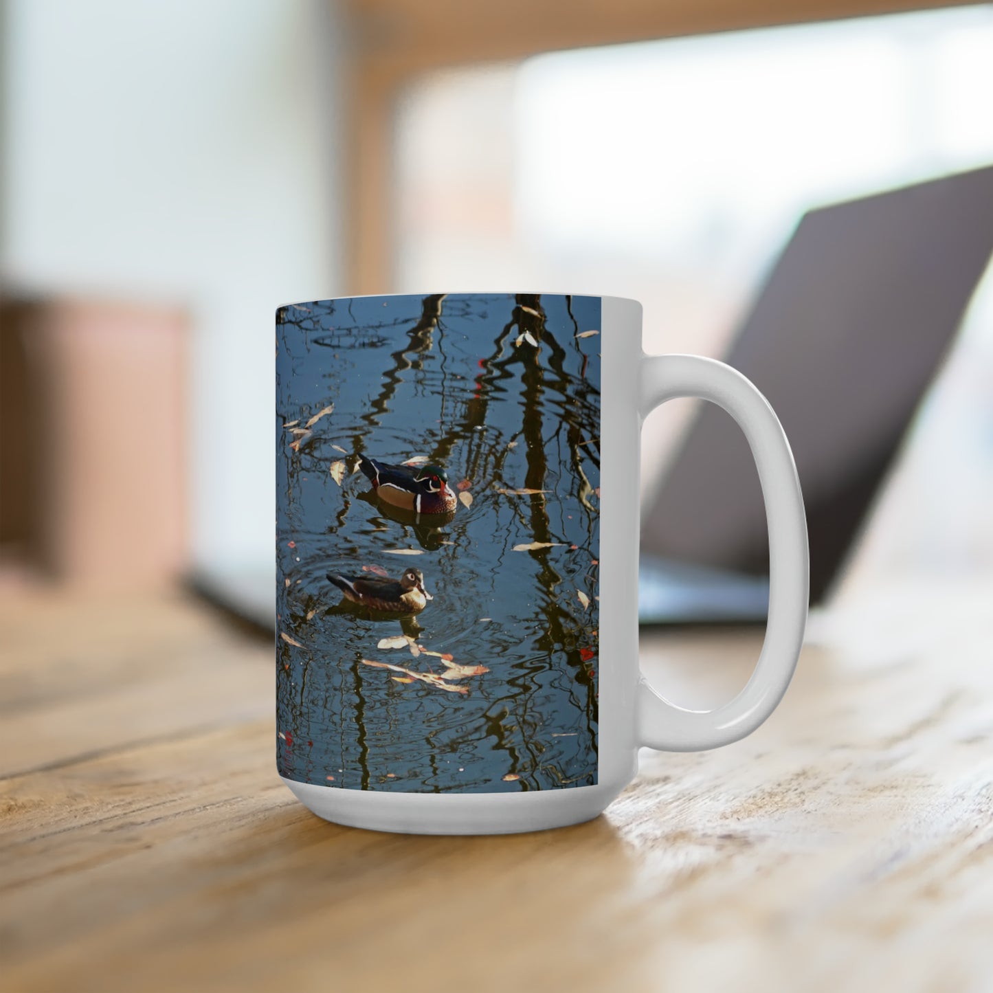 Wood Duck Couple Ceramic Mug 15oz