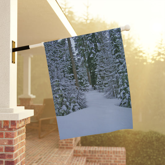 Snowy Woods Garden & House Banner