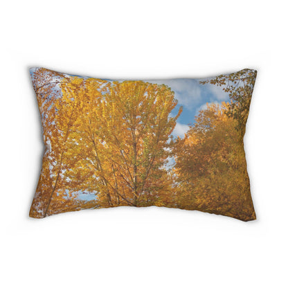 Autumn Gold Spun Polyester Lumbar Pillow