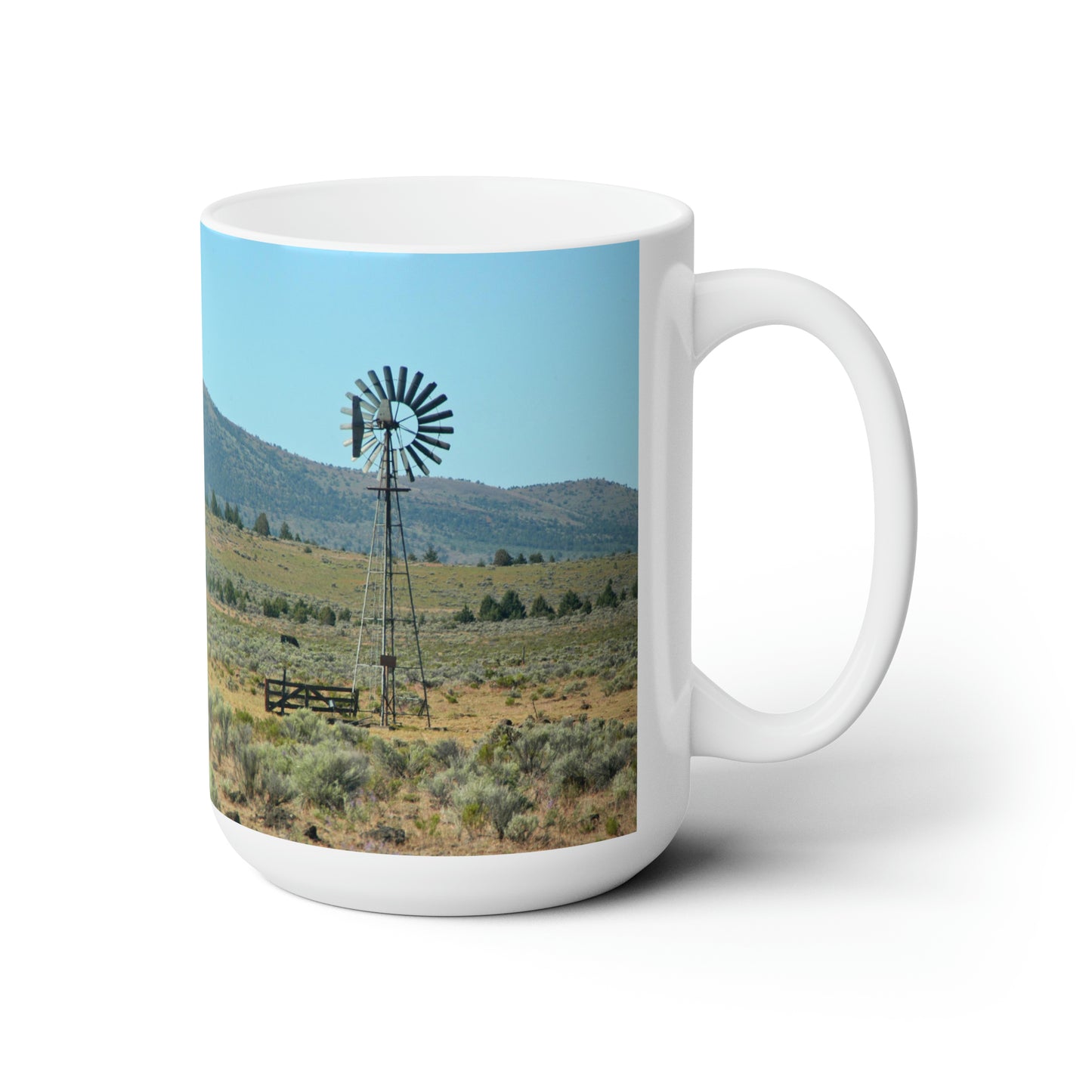 High Desert Windmill Ceramic Mug 15oz