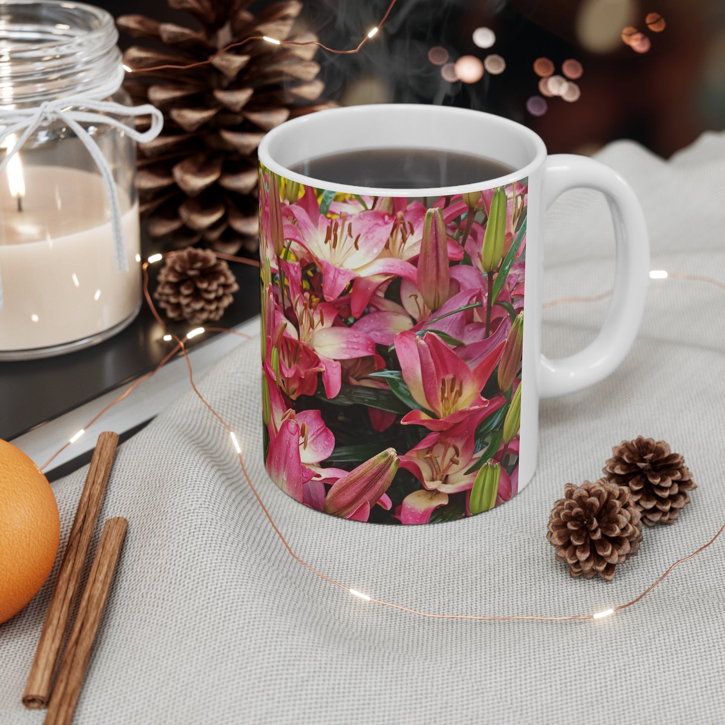 Lovely Lilies Ceramic Mug 11oz