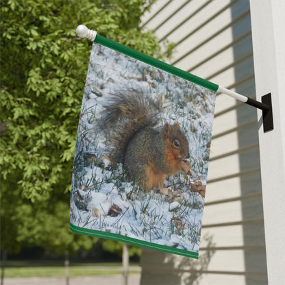 Winter Squirrel Garden & House Banner