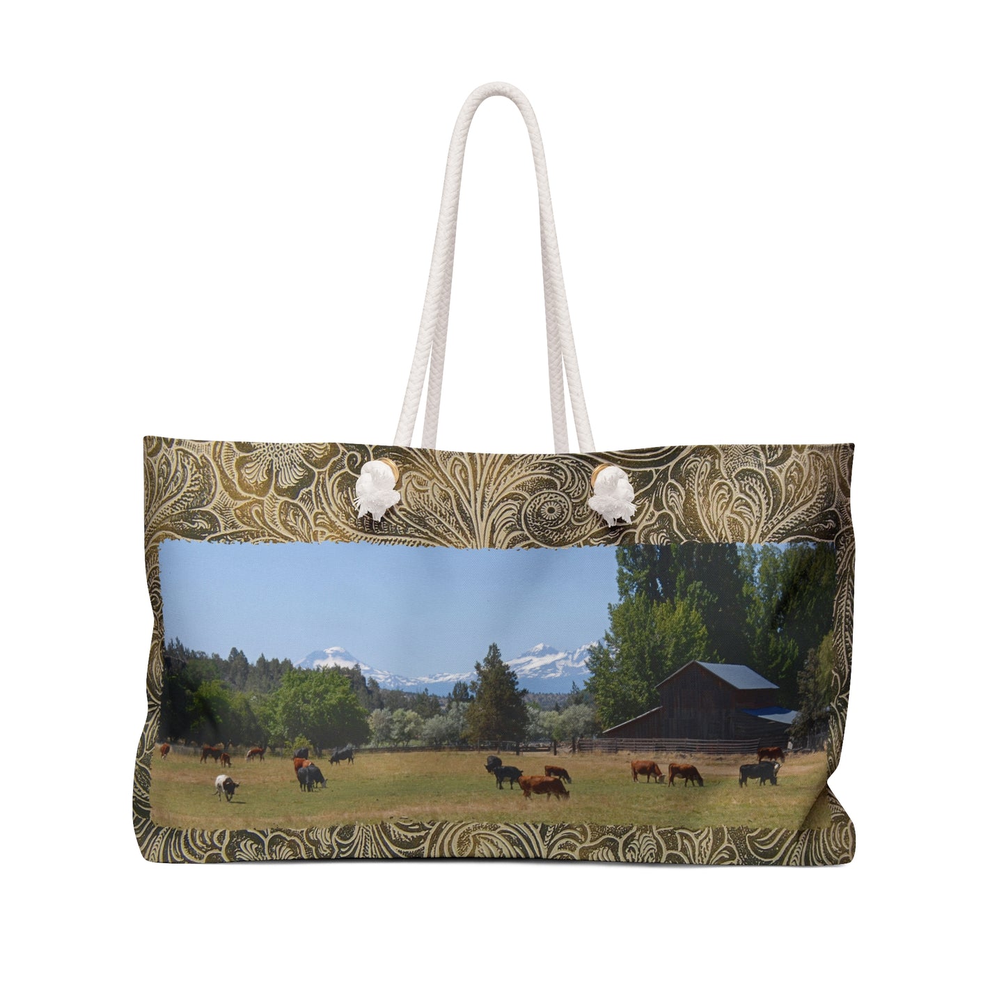 Picturesque Cattle Weekender Bag