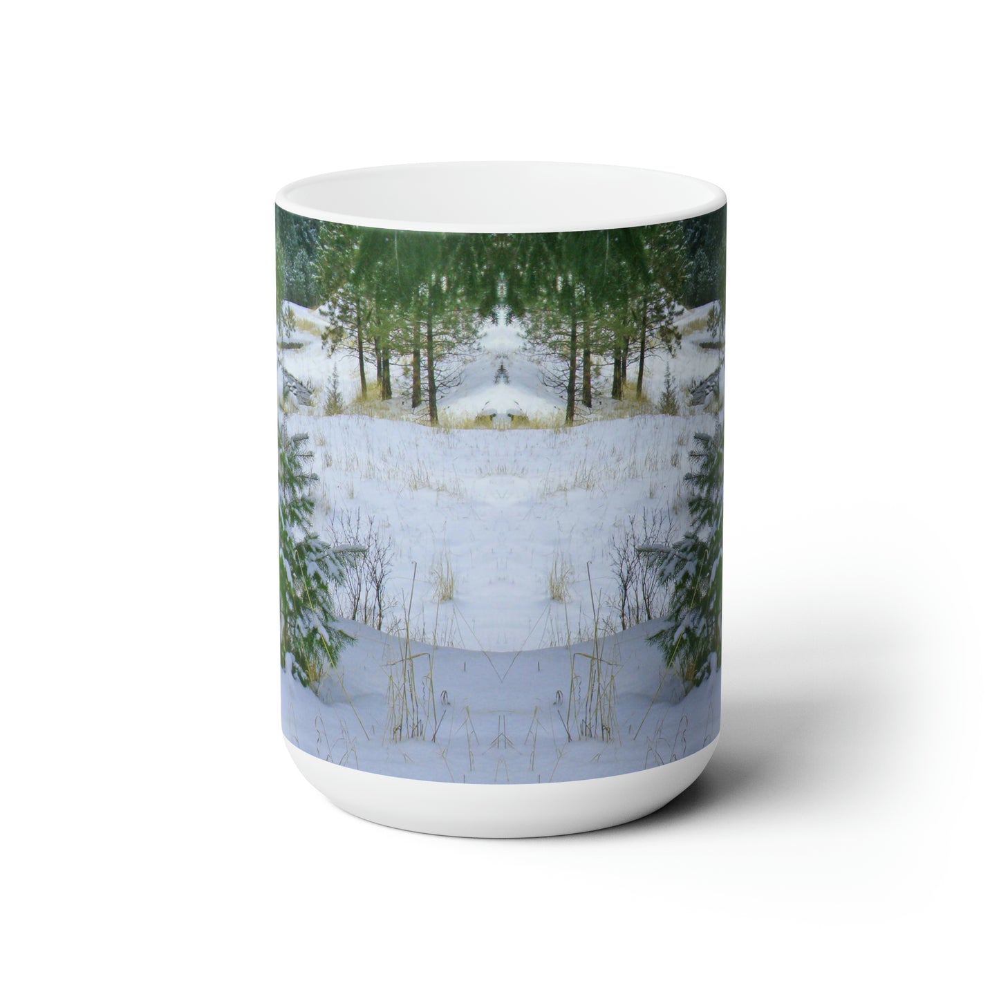 Christmas Tree Creek Ceramic Mug 15oz