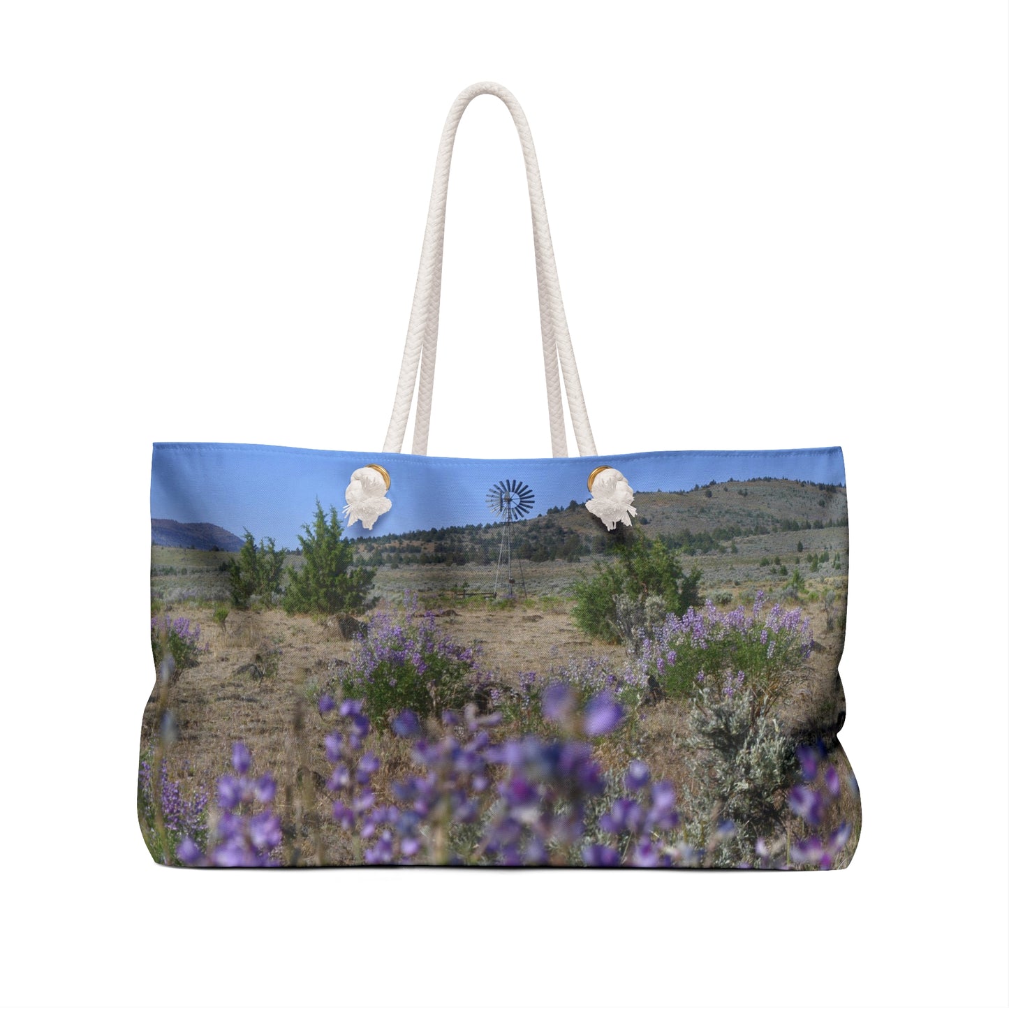 High Desert Lupine & Windmill Weekender Bag