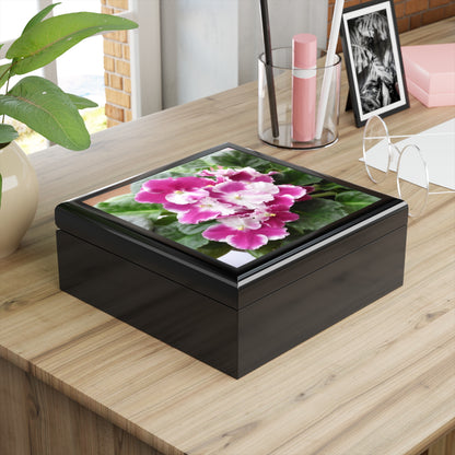 African Violet Jewelry Box ~ 7.24"
