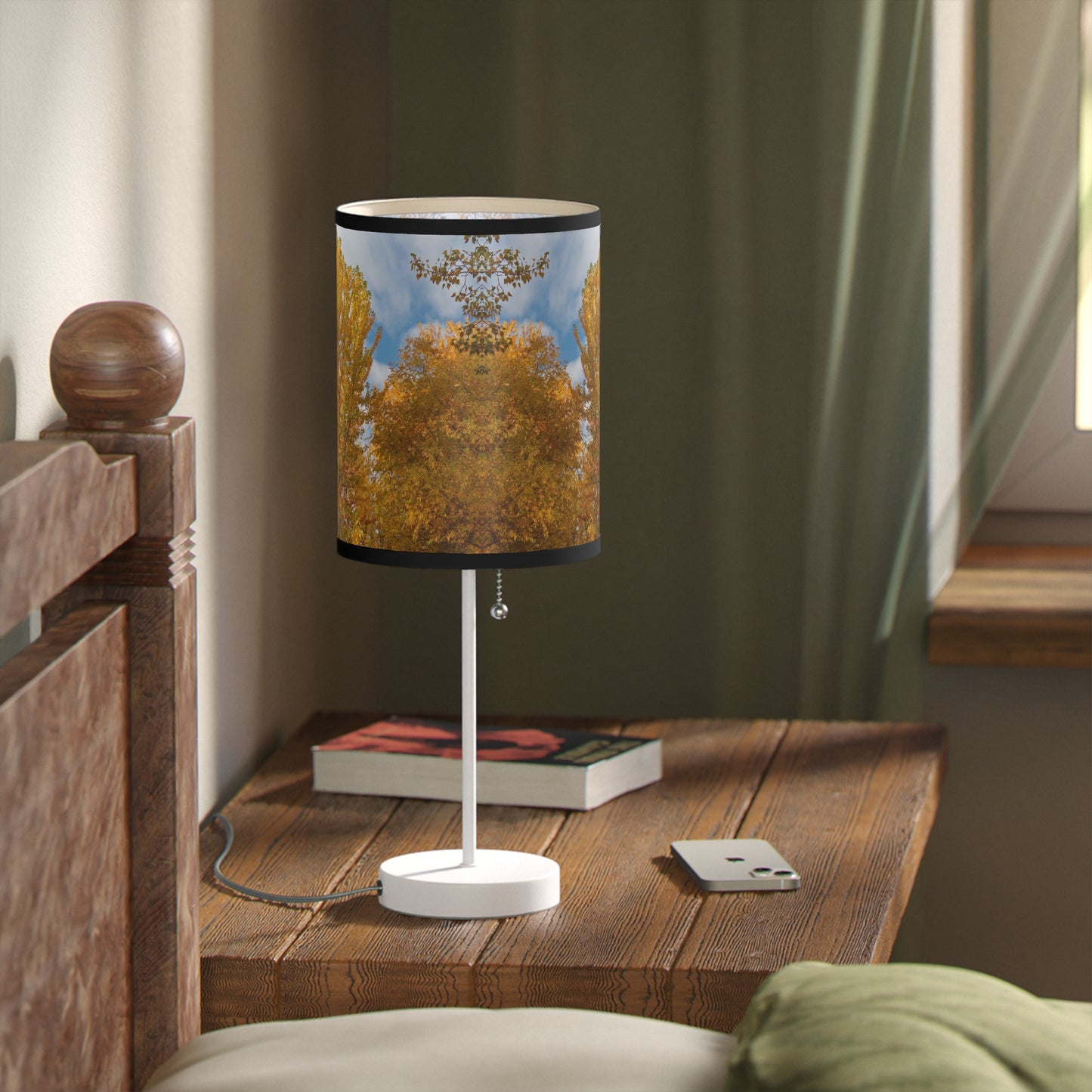 Autumn Gold Lamp on a Stand