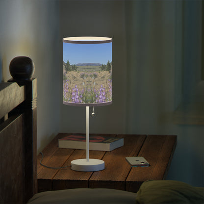 High Desert Lupine & Windmill Lamp on a Stand