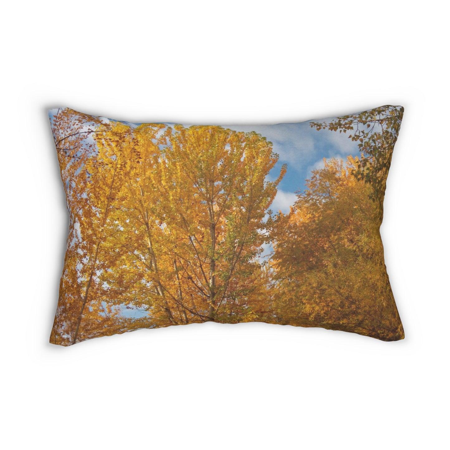 Autumn Gold Spun Polyester Lumbar Pillow