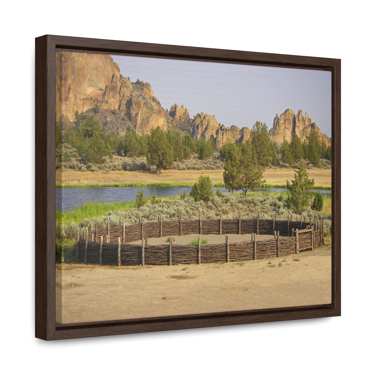 Scenic Round Pen Gallery Canvas Wraps Framed