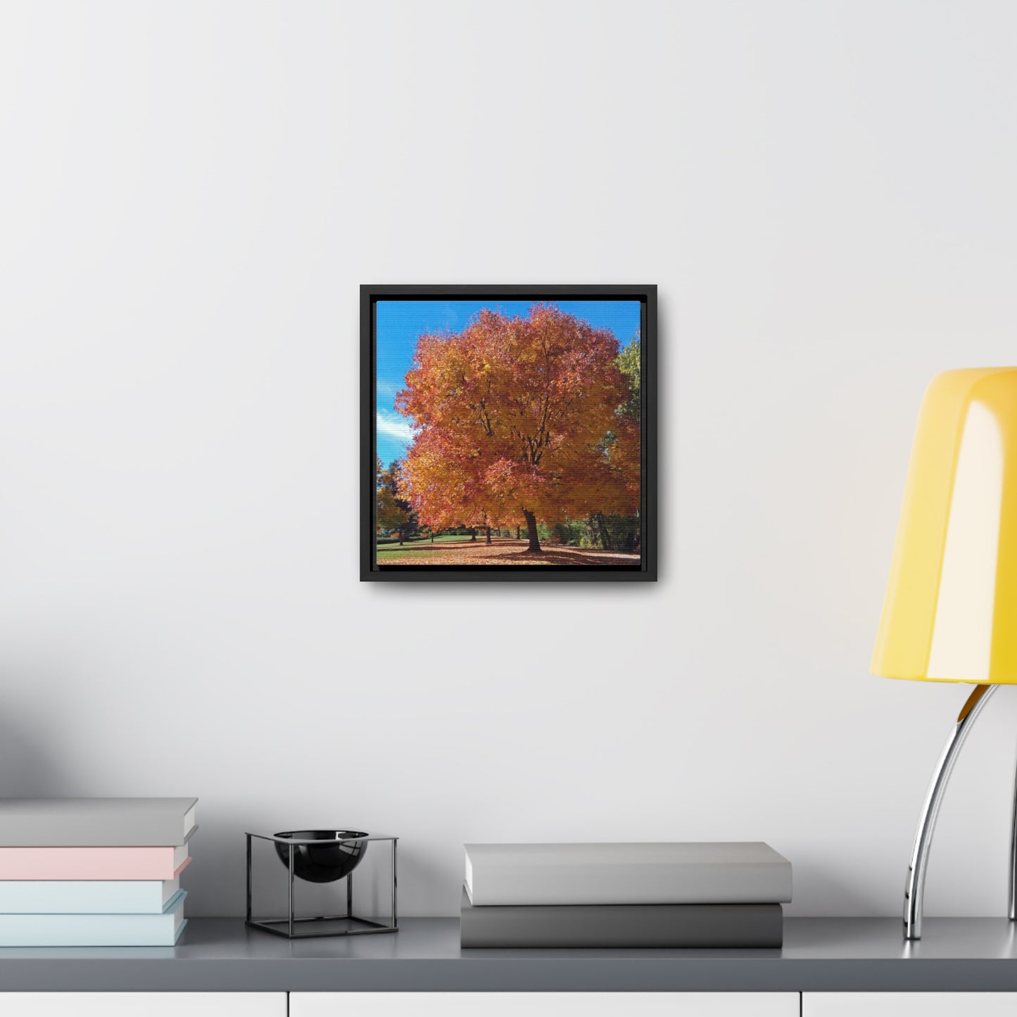 Autumn Tree Late Fall Gallery Canvas Wraps Square Framed