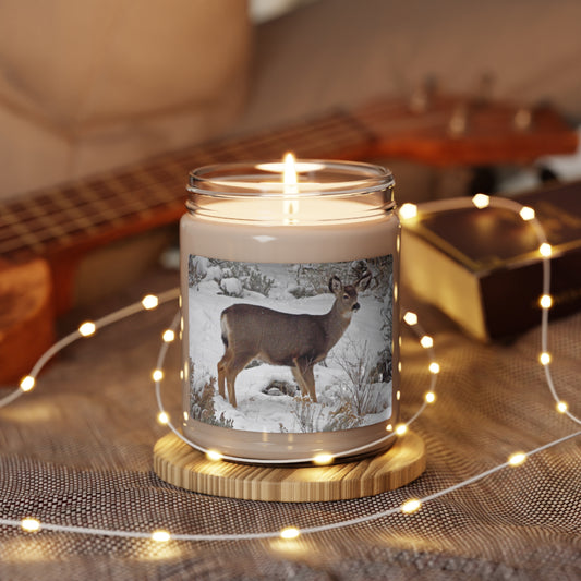Snowy Deer Scented Soy Candle, 9oz