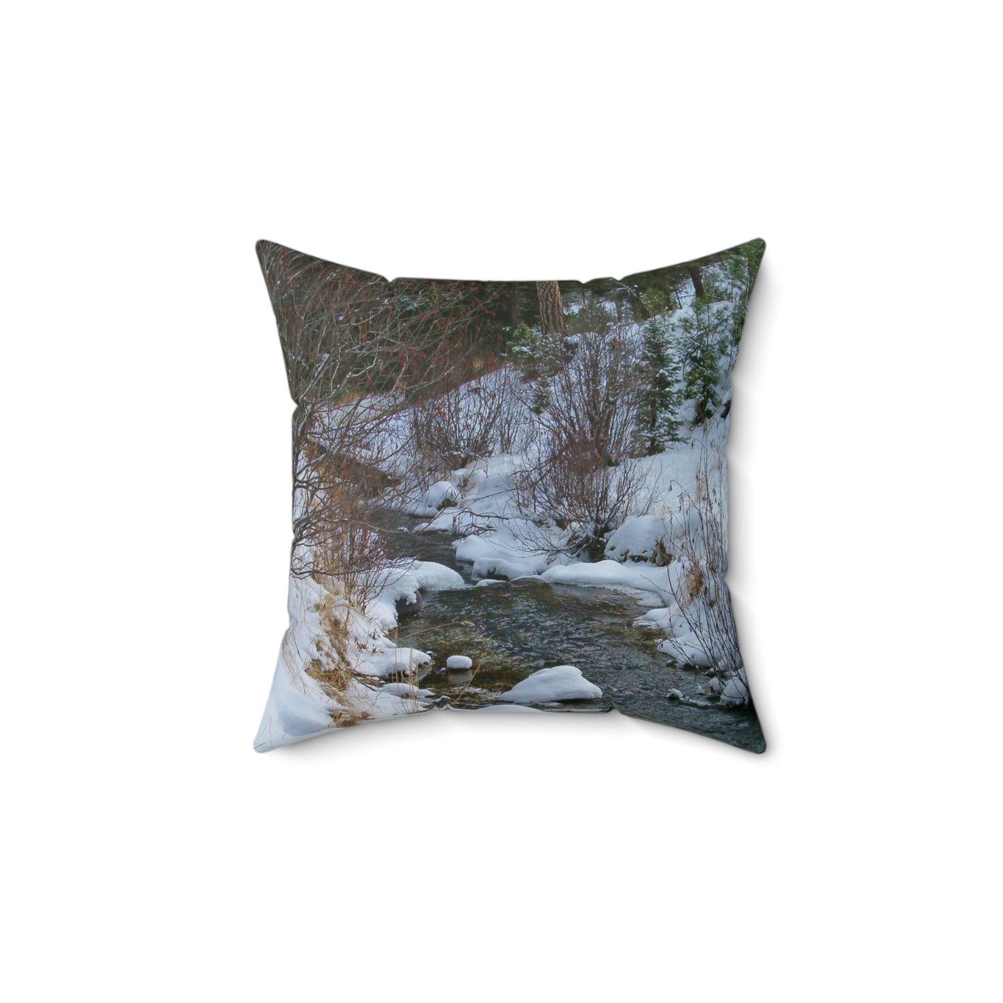 Snowy Creek Spun Polyester Square Pillow