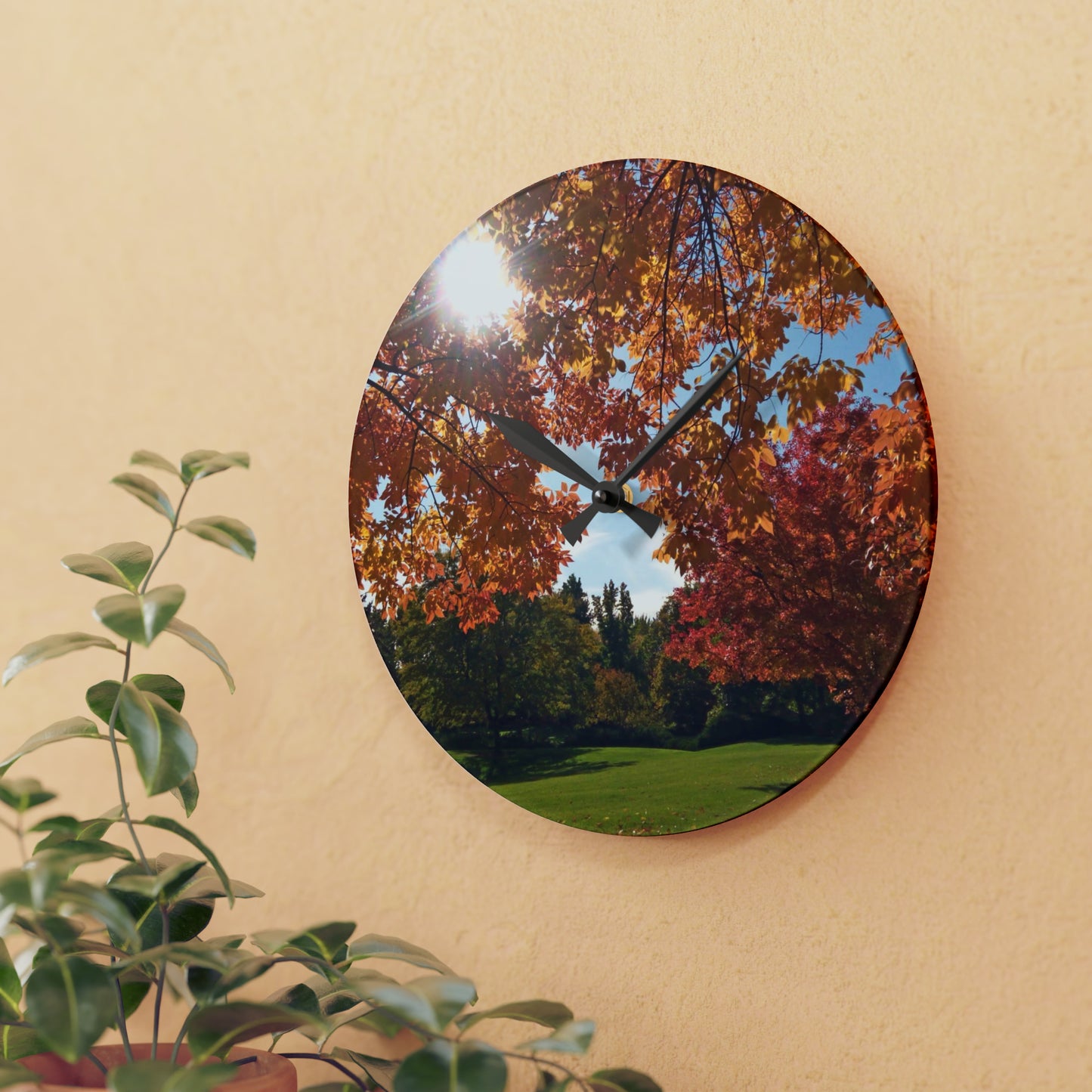 Autumn Light Acrylic Wall Clock