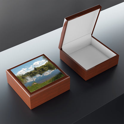 Peaceful Pond Jewelry Box ~ 7.24"