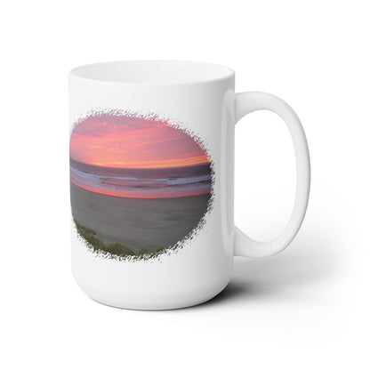 Pink Ocean Sunset Ceramic Mug 15oz