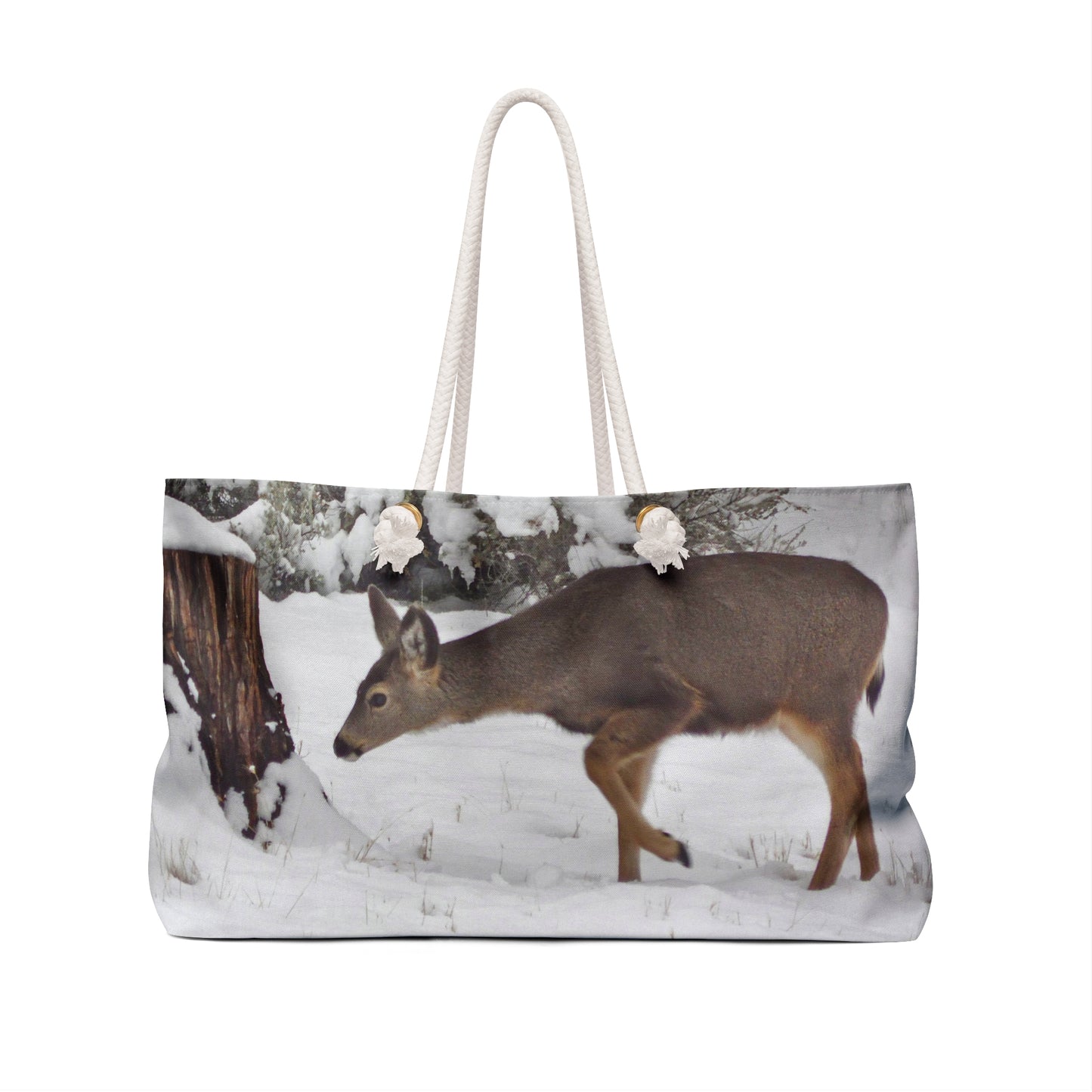 Winter Deer Weekender Bag