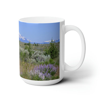 Lupine & Sage Mountain Ceramic Mug 15oz