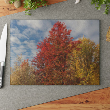 Autumn Sky Glass Cutting Board Hand Wash