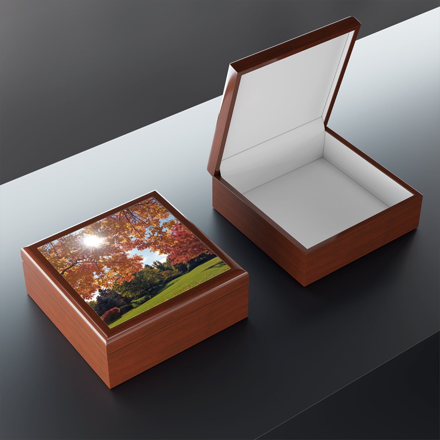 Autumn Light Jewelry Box ~ 7.24"