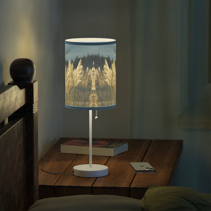 Golden Coastal Pampas Lamp on a Stand