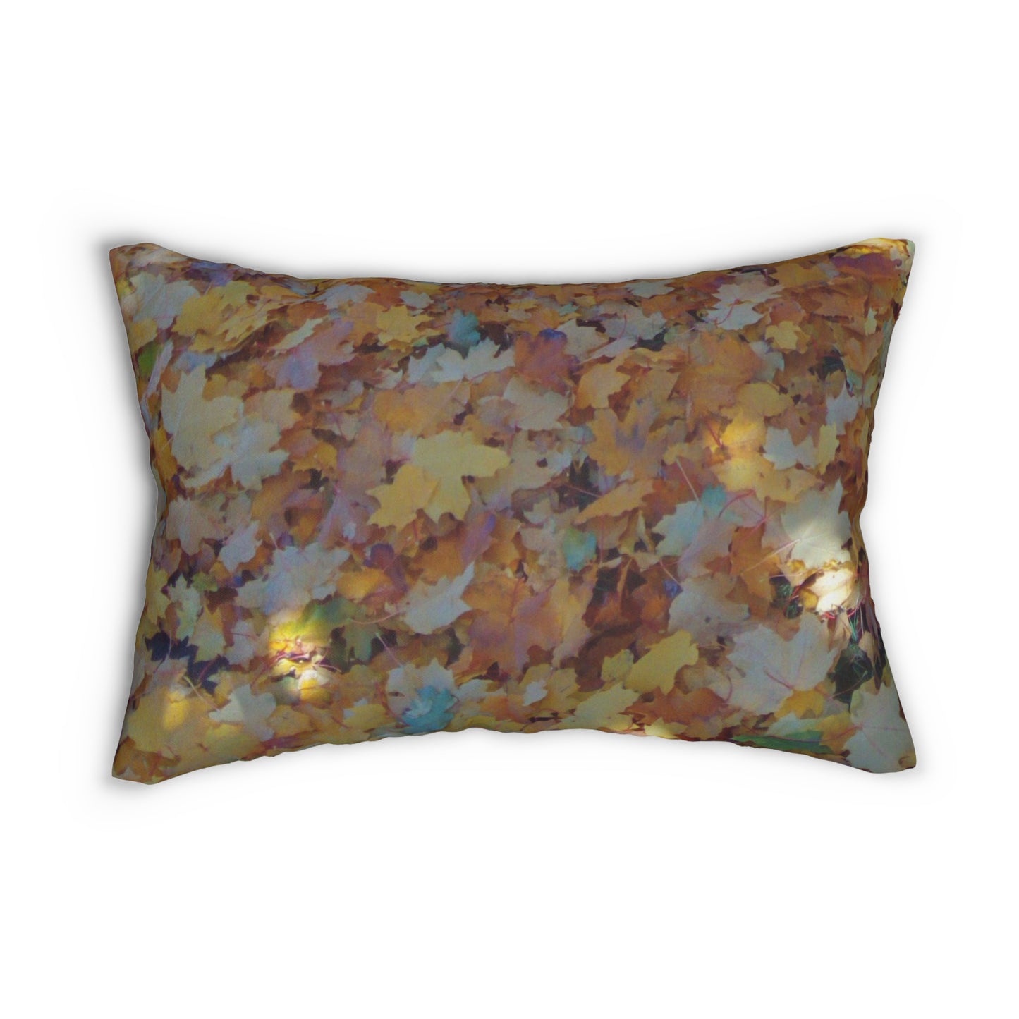 Autumn Maple Leaves Spun Polyester Lumbar Pillow