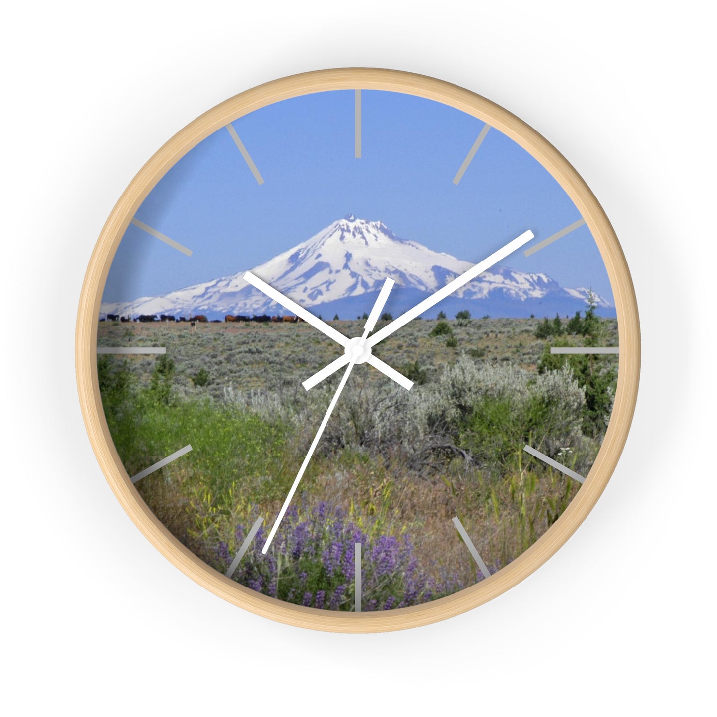 Lupine & Sage Mountain Wall Clock