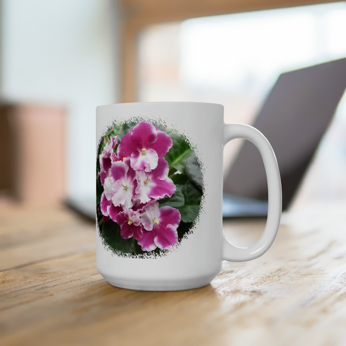African Violets Ceramic Mug 15oz